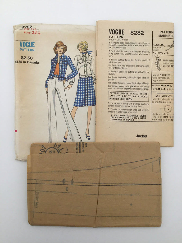 Vogue 8282 Jacket, Skirt, and Pants - Vintage Uncut Sewing Pattern