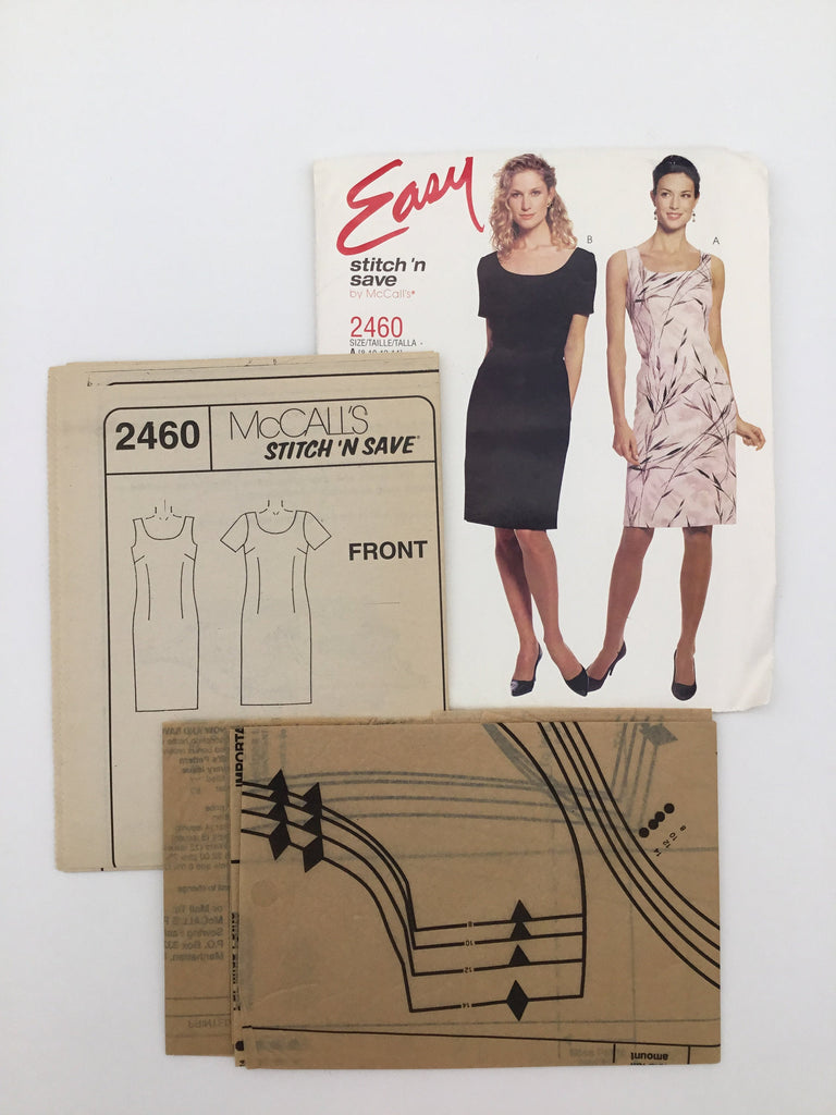 McCall's 2460 (1999) Dress with Sleeve Variations - Vintage Uncut Sewing Pattern