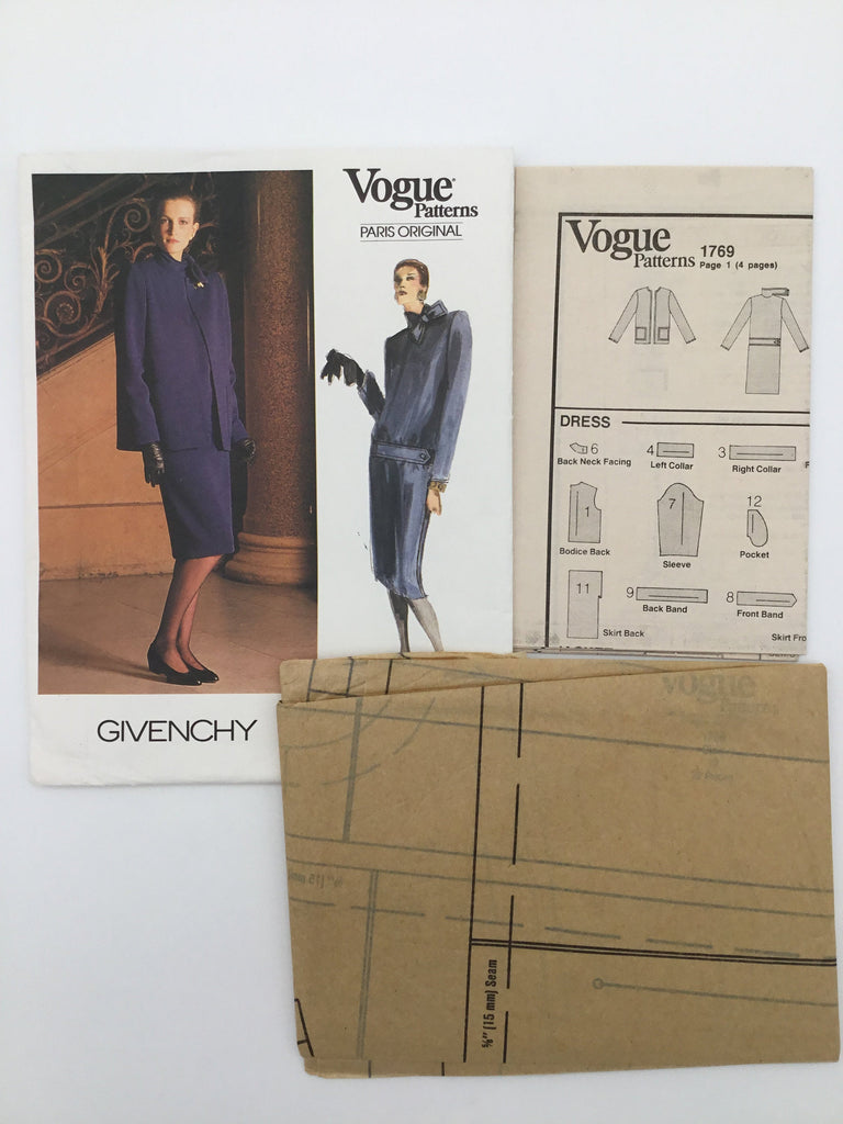 Vogue 1769 (1986) Jacket and Dress - Vintage Uncut Sewing Pattern