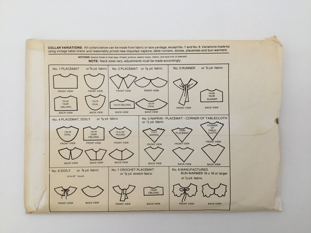 Elizabeth Anne Collars  - Vintage Uncut Sewing Pattern