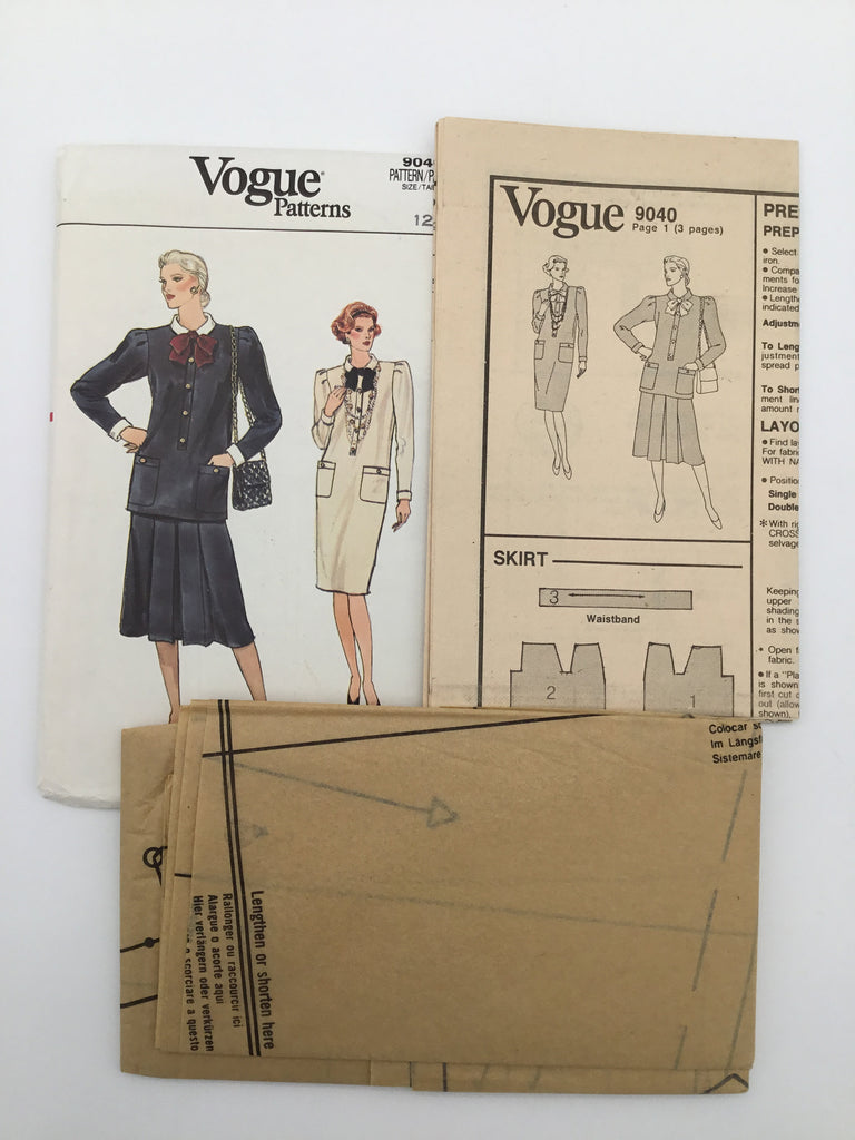 Vogue 9040 Dress, Top, and Skirt - Vintage Uncut Sewing Pattern
