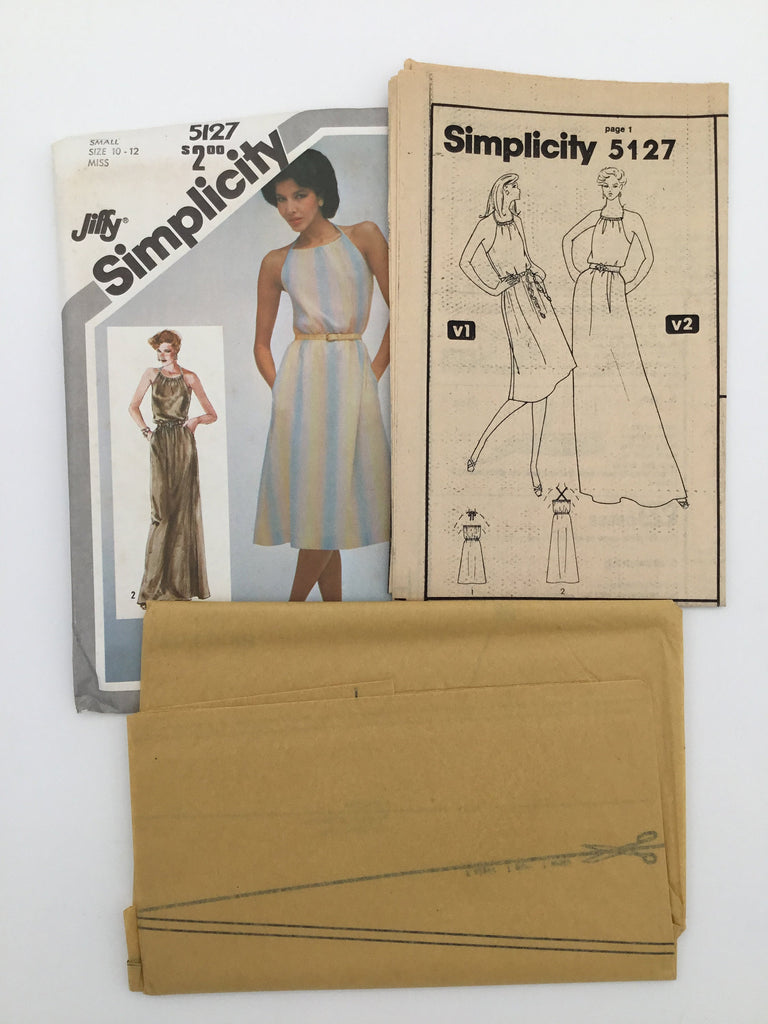 Simplicity 5127 (1981) Dress with Length Variations - Vintage Uncut Sewing Pattern