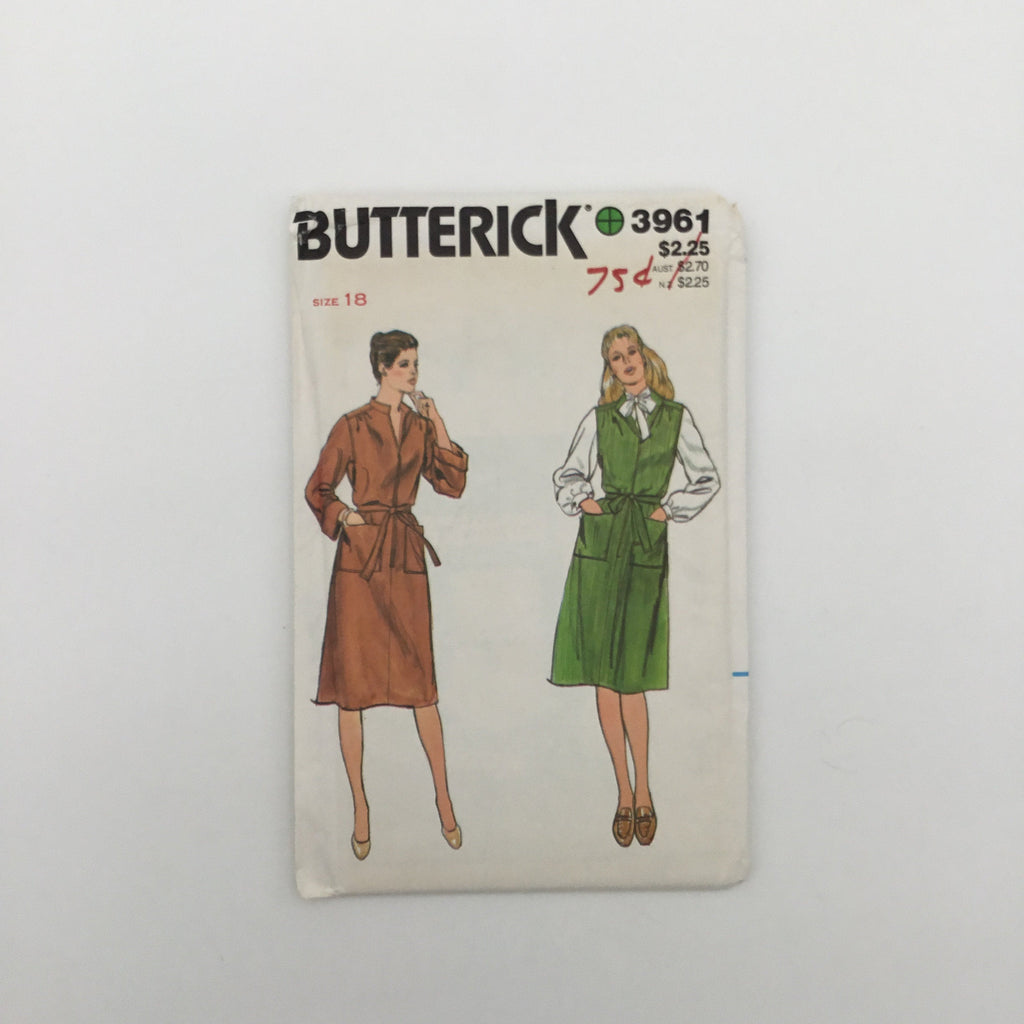 Butterick 3961 Dress or Jumper - Vintage Uncut Sewing Pattern