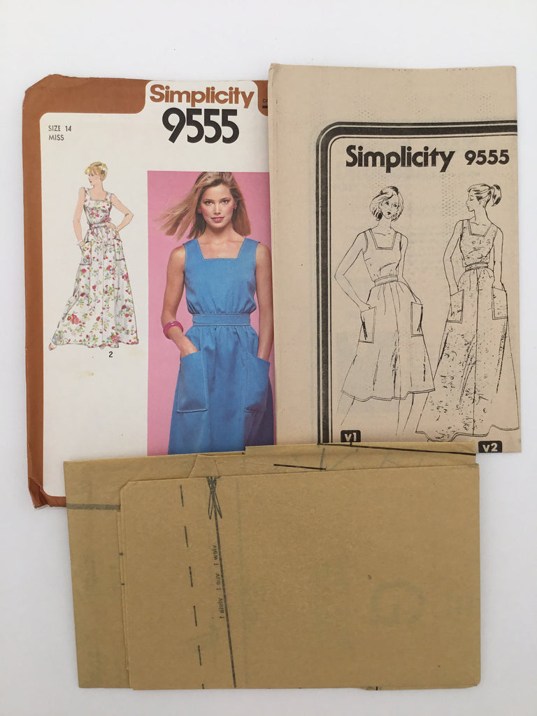 Simplicity 9555 (1980) Dress with Length Variations - Vintage Uncut Sewing Pattern