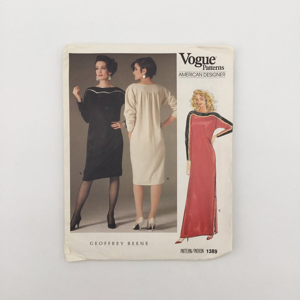 Vogue 1389 Dress with Length Variations - Vintage Uncut Sewing Pattern