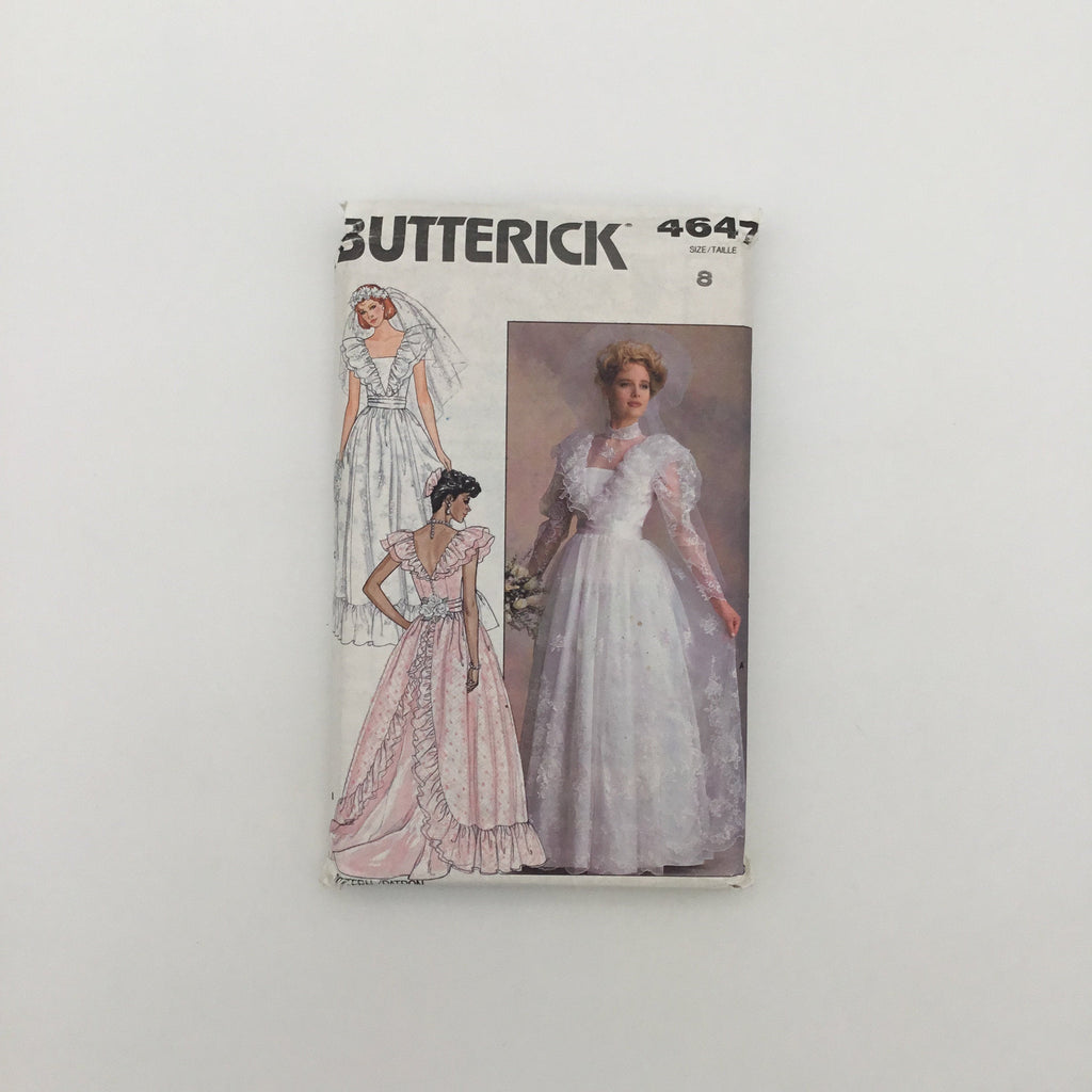 Butterick 4647 Dress with Neckline and Sleeve Variations - Vintage Uncut Sewing Pattern