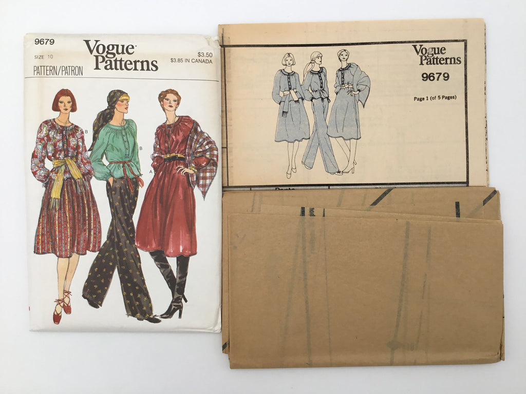 Vogue 9679 Top, Dress, Skirt, Pants, and Shawl - Vintage Uncut Sewing Pattern