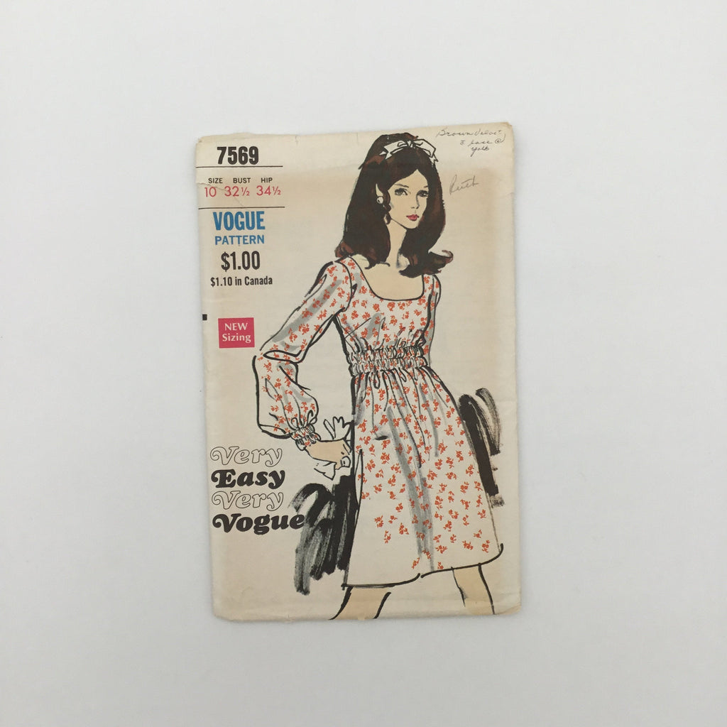 Vogue 7569 Dress - Vintage Uncut Sewing Pattern