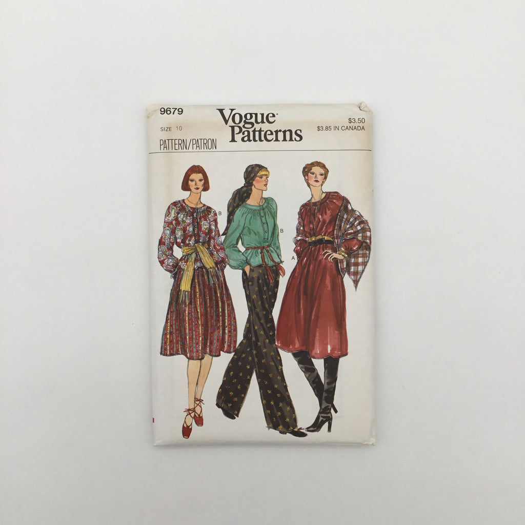 Vogue 9679 Top, Dress, Skirt, Pants, and Shawl - Vintage Uncut Sewing Pattern