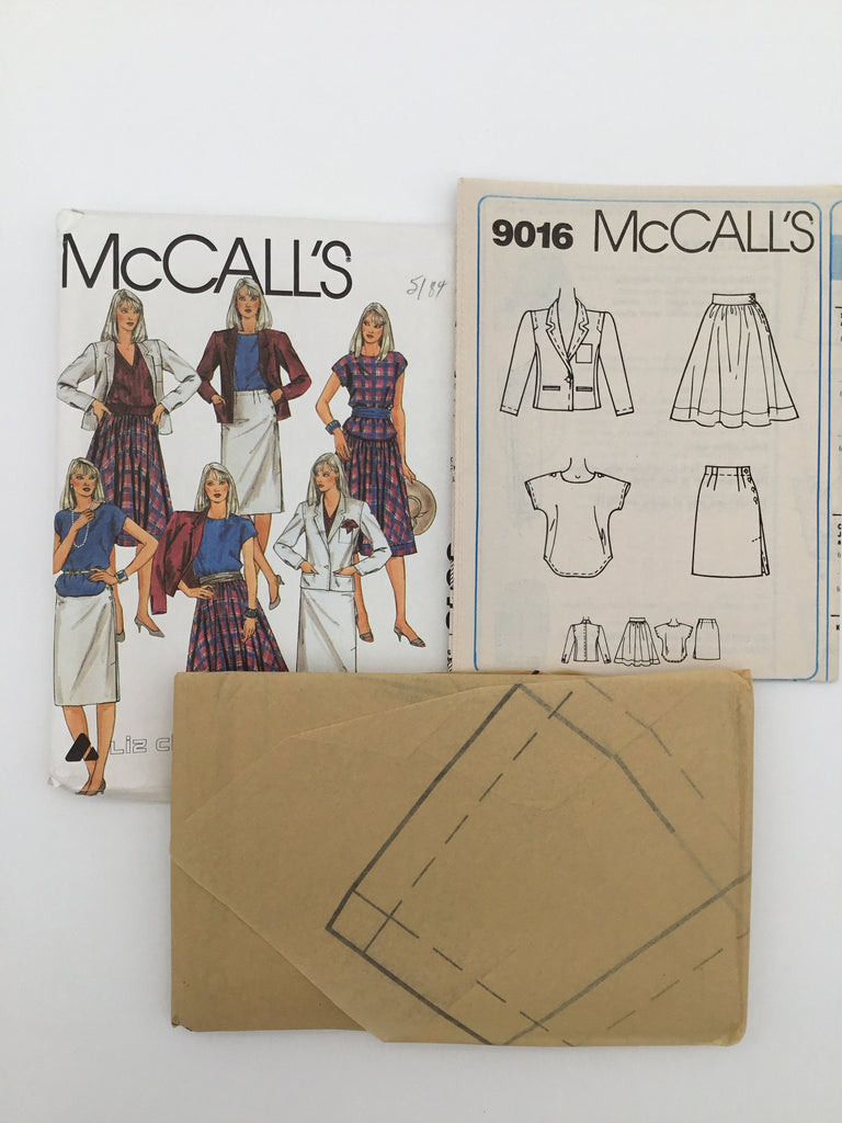 McCall's 9016 (1984) Jacket, Top, and Skirts - Vintage Uncut Sewing Pattern