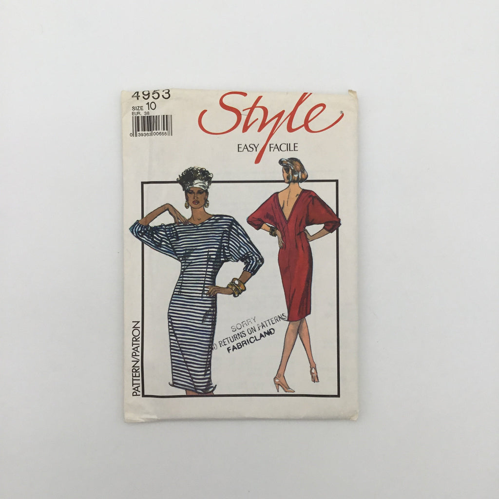 Style 4953 (1986) Dress - Vintage Uncut Sewing Pattern