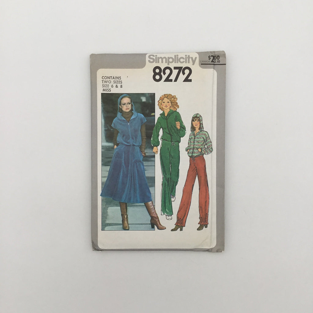 Simplicity 8272 (1977) Hooded Jacket, Pants, and Skirt - Vintage Uncut Sewing Pattern