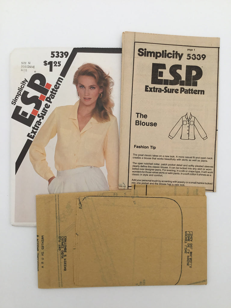 Simplicity 5339 (1981) Blouse - Vintage Uncut Sewing Pattern