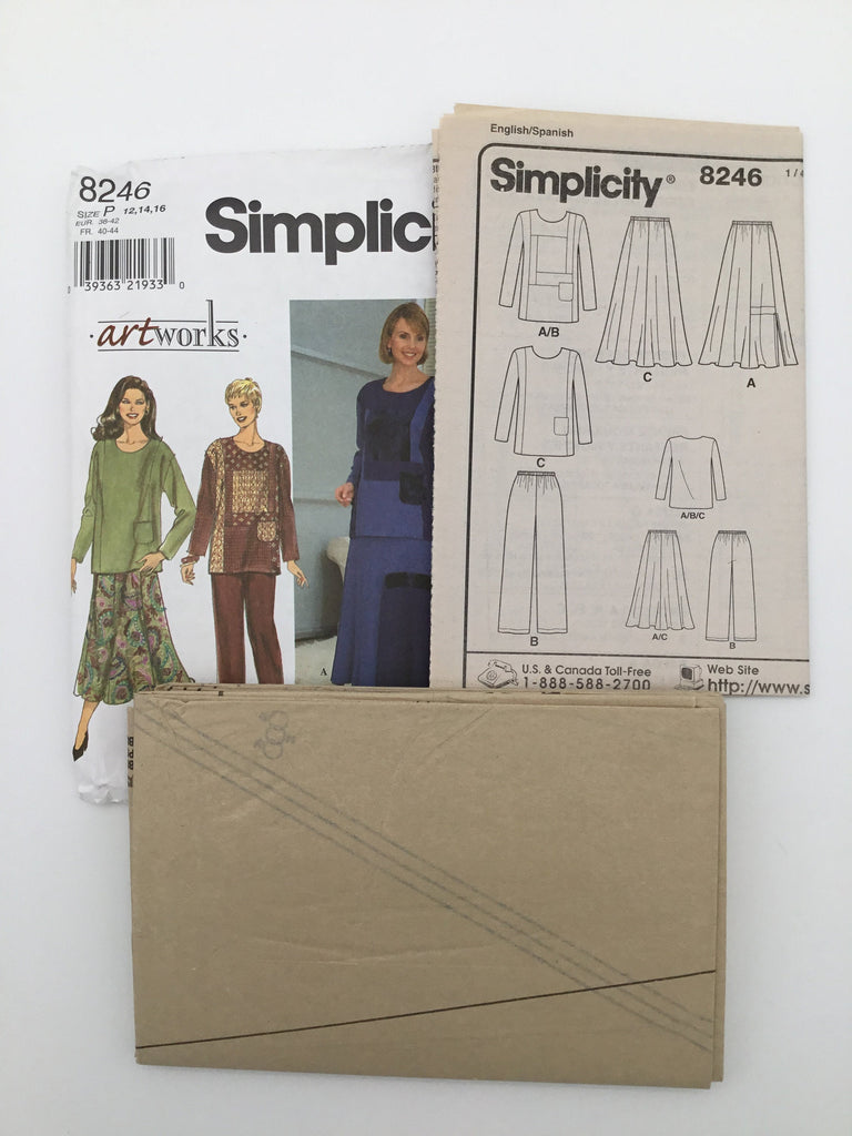 Simplicity 8246 (1998) Top, Skirt, and Pants - Vintage Uncut Sewing Pattern