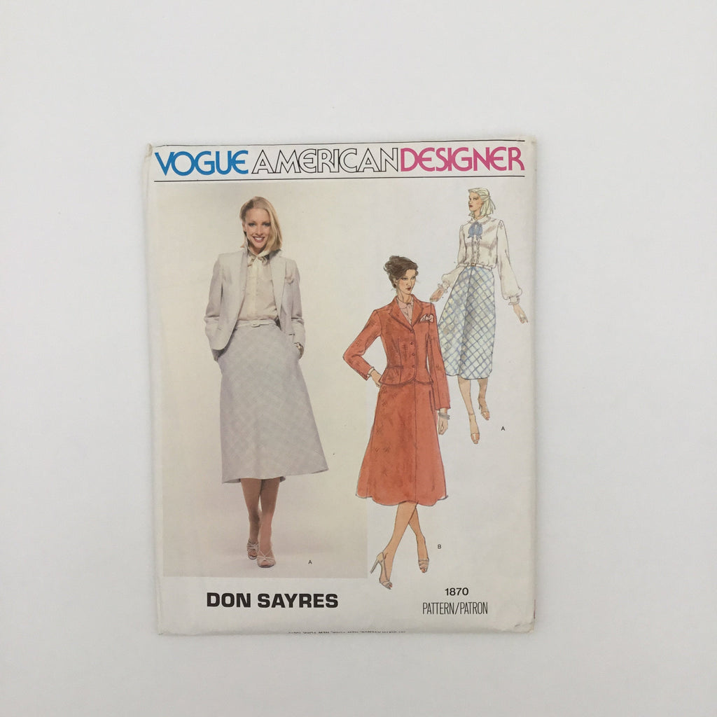 Vogue 1870 Jacket, Skirt, and Blouse - Vintage Uncut Sewing Pattern