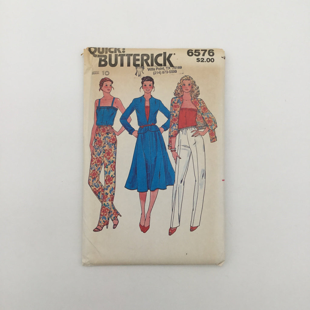 Butterick 6576 Jacket, Camisole, Skirt, and Pants - Vintage Uncut Sewing Pattern