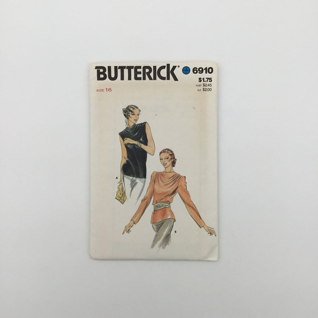 Butterick 6910 Blouse with Sleeve Variations - Vintage Uncut Sewing Pattern
