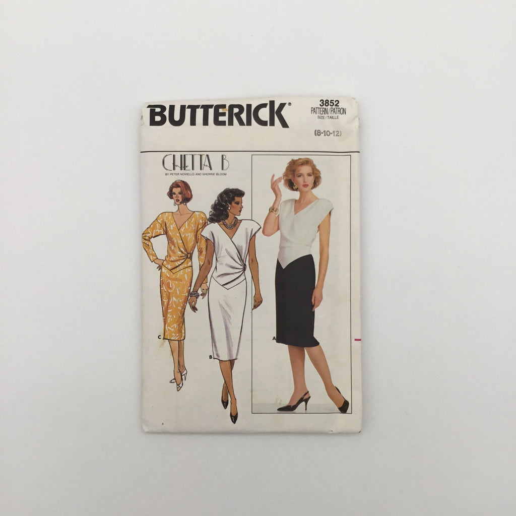 Butterick 3852 (1986) Dress with Sleeve Variations - Vintage Uncut Sewing Pattern