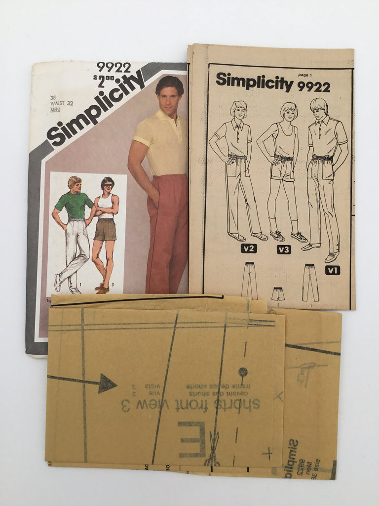 Simplicity 9922 (1981) Pants and Shorts - Vintage Uncut Sewing Pattern
