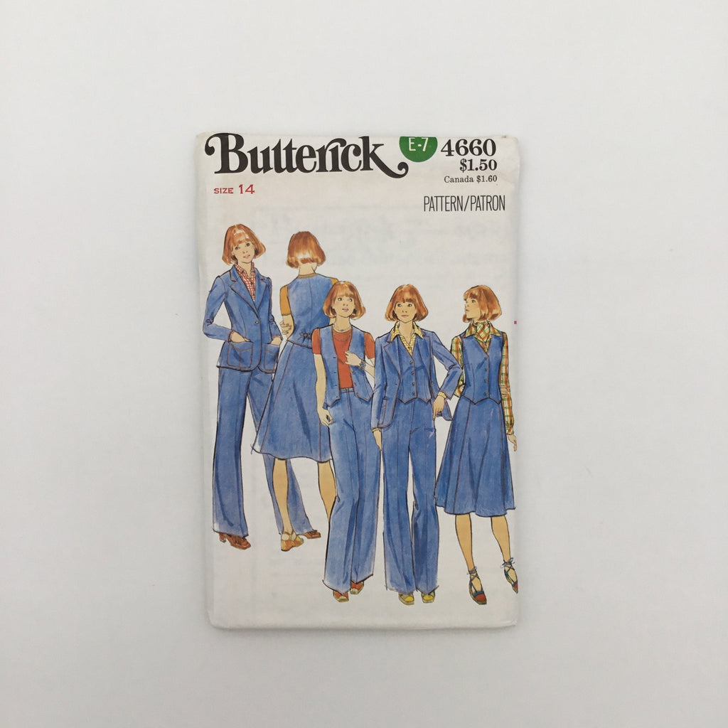 Butterick 4660 Jacket, Vest, Skirt, and Pants - Vintage Uncut Sewing Pattern