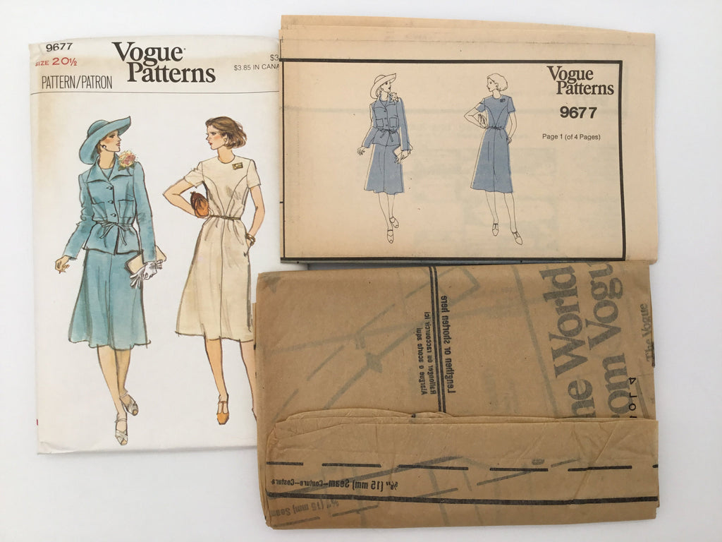 Vogue 9677 Dress and Jacket - Vintage Uncut Sewing Pattern