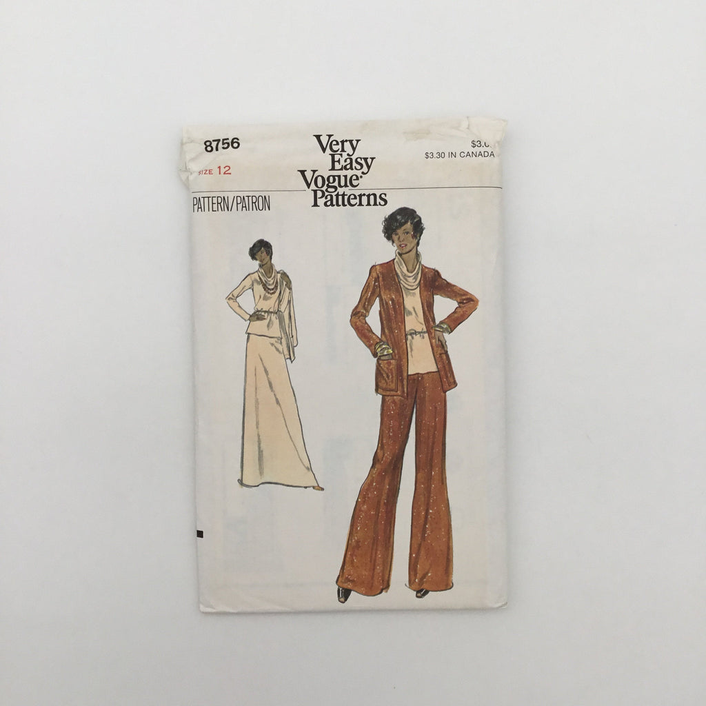 Vogue 8756 Jacket, Top, Skirt, and Pants - Vintage Uncut Sewing Pattern