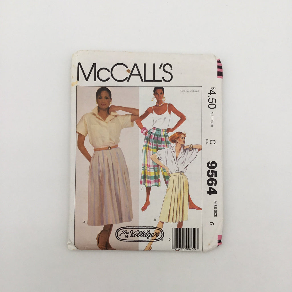 McCall's 9564 (1985) Skirt and Culottes - Vintage Uncut Sewing Pattern