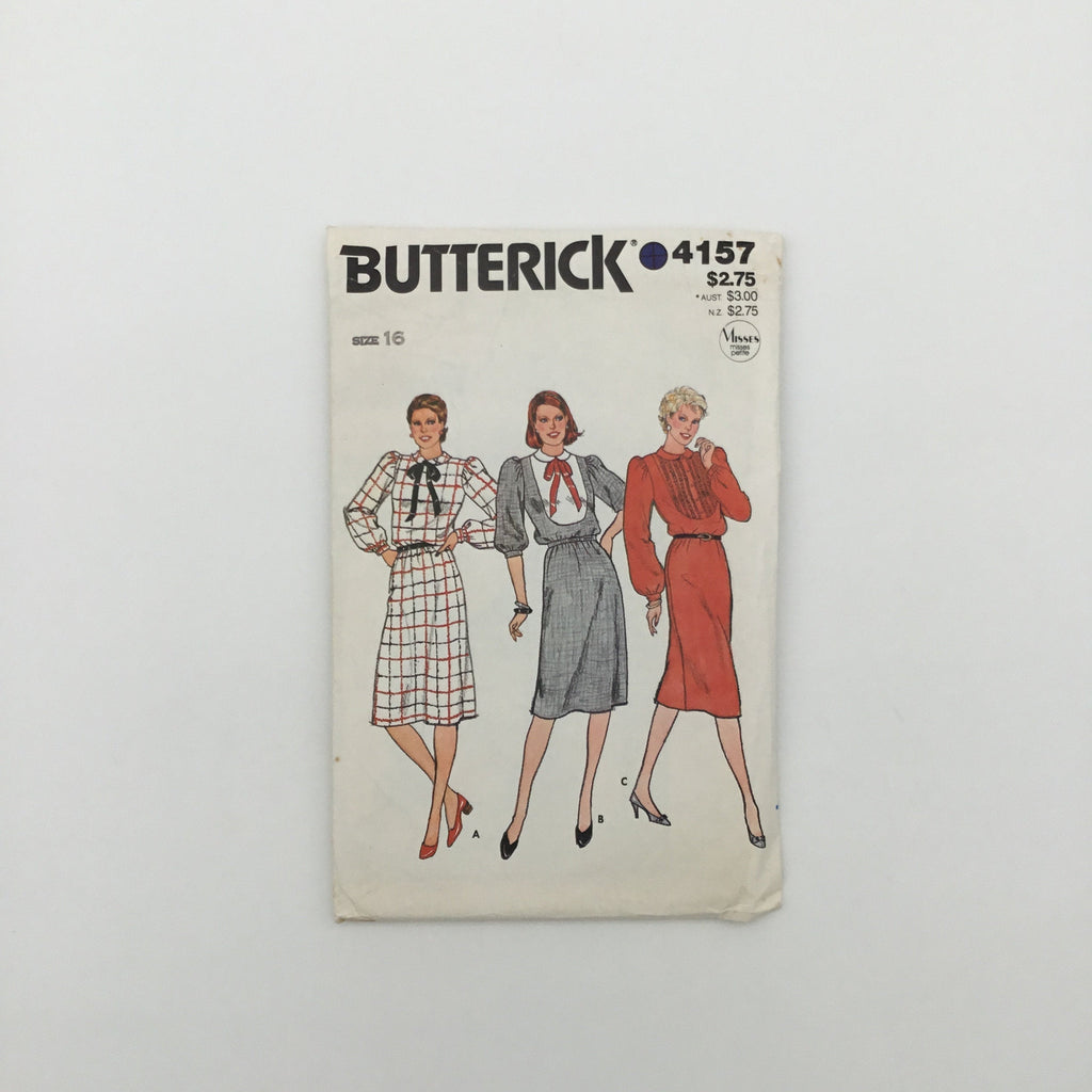 Butterick 4157 Dress with Sleeve Variations - Vintage Uncut Sewing Pattern