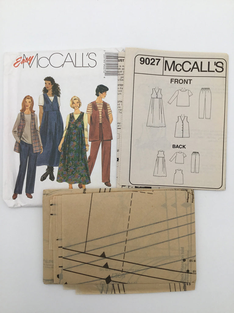 McCall's 9027 (1997) Vest, Jumper, Top, and Pants - Vintage Uncut Sewing Pattern