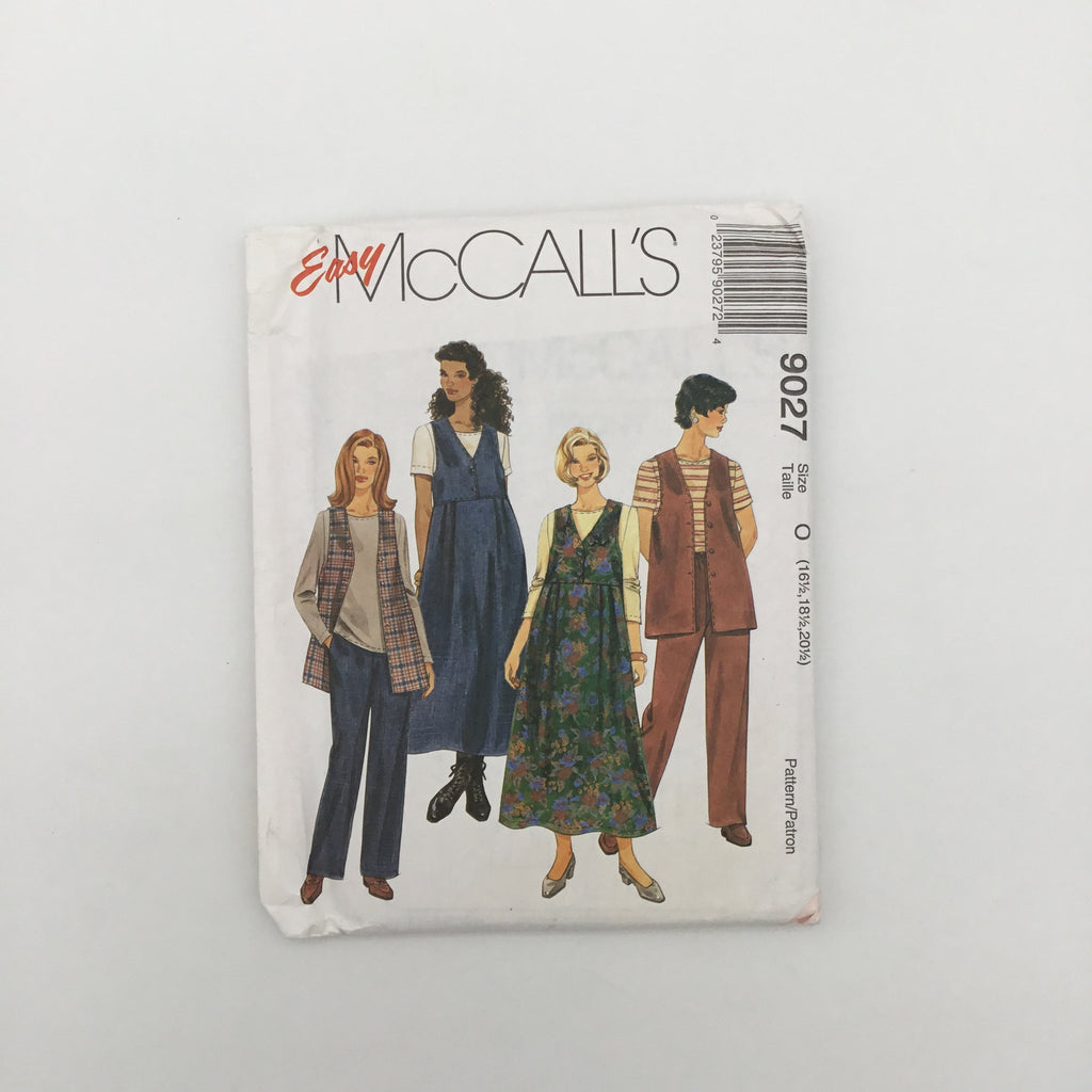 McCall's 9027 (1997) Vest, Jumper, Top, and Pants - Vintage Uncut Sewing Pattern