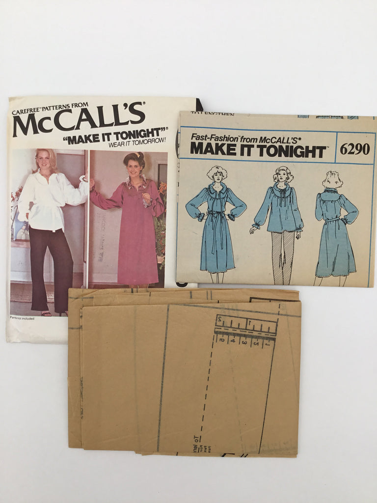 McCall's 6290 (1978) Dress or Top - Vintage Uncut Sewing Pattern
