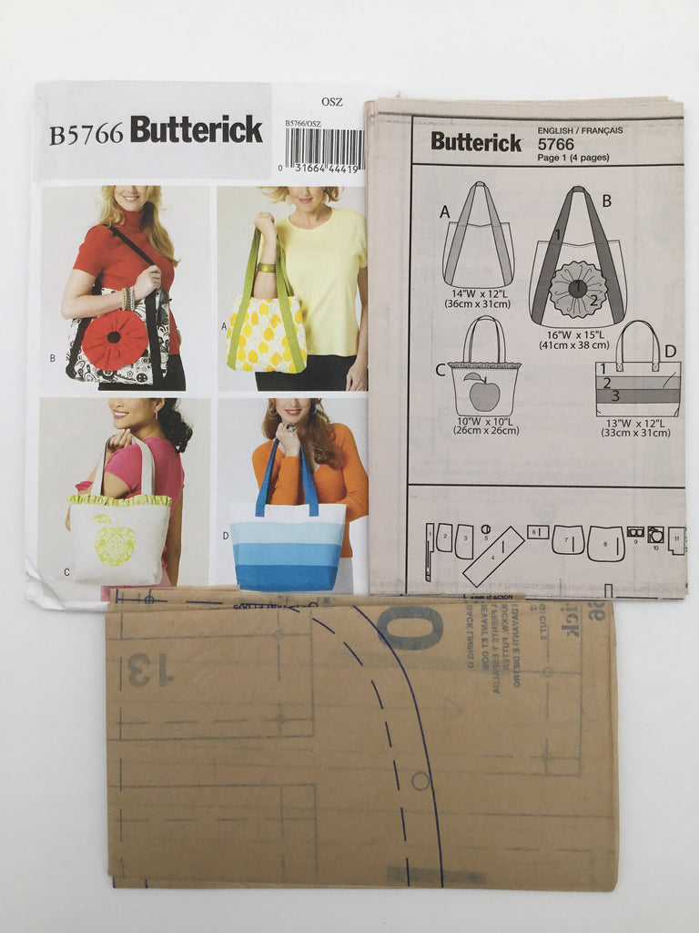 Butterick 5766 (2012) Market Totes - Uncut Sewing Pattern