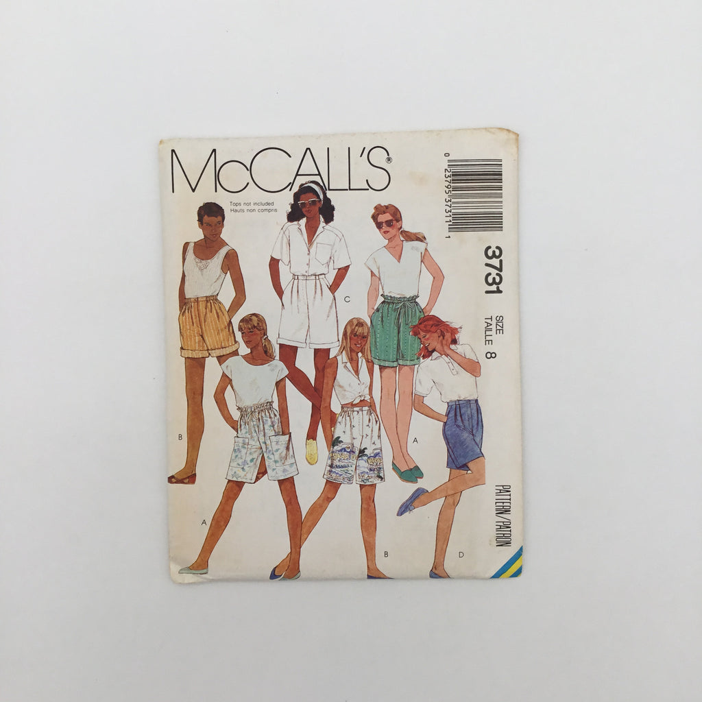 McCall's 3731 (1988) Shorts with Style Variations - Vintage Uncut Sewing Pattern