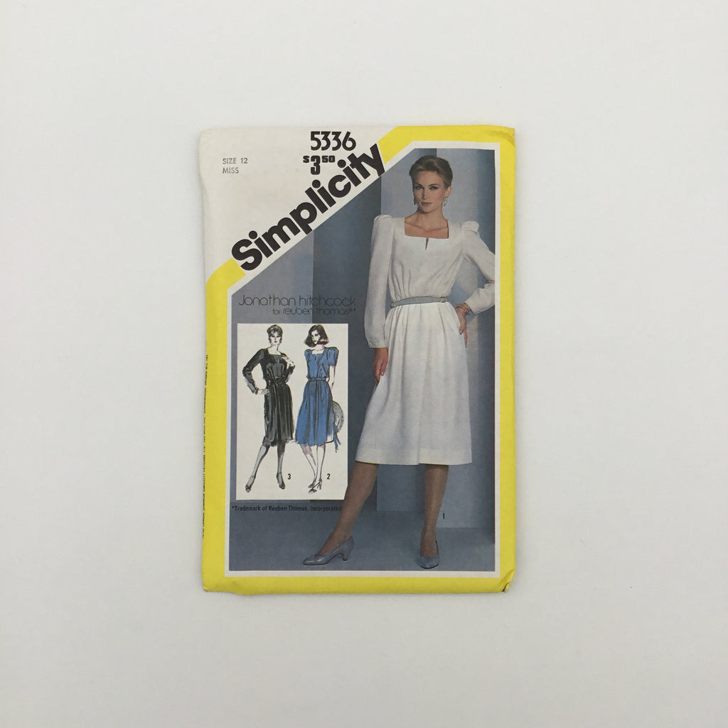 Simplicity 5336 (1981) Dress with Sleeve Variations - Vintage Uncut Sewing Pattern