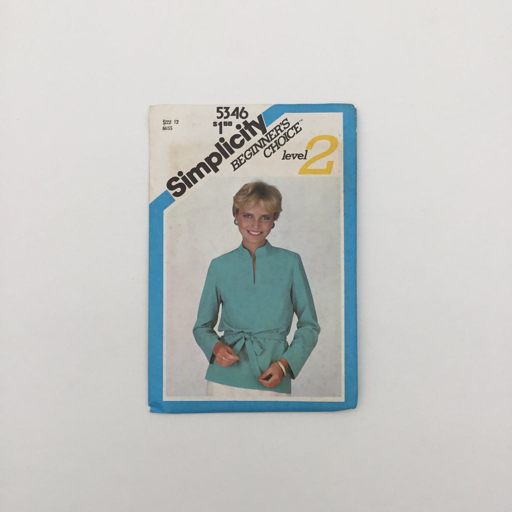 Simplicity 5346 (1981) Top - Vintage Uncut Sewing Pattern