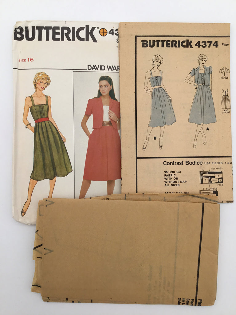 Butterick 4374 Jacket and Dress - Vintage Uncut Sewing Pattern