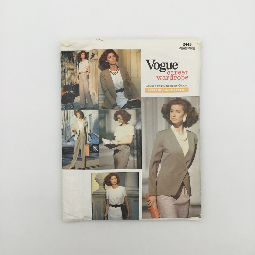 Vogue 2445 (1990) Jacket, Dress, Top, Skirt, and Pants - Vintage Uncut Sewing Pattern