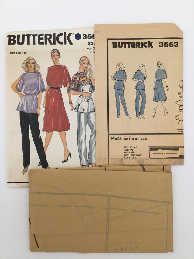 Butterick 3553 Dress, Tunic, and Pants - Vintage Uncut Sewing Pattern