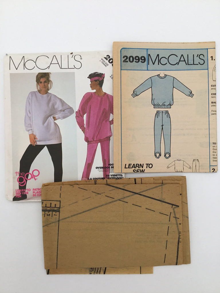 McCall's 2099 (1985) Top and Stirrup Pants - Vintage Uncut Sewing Pattern
