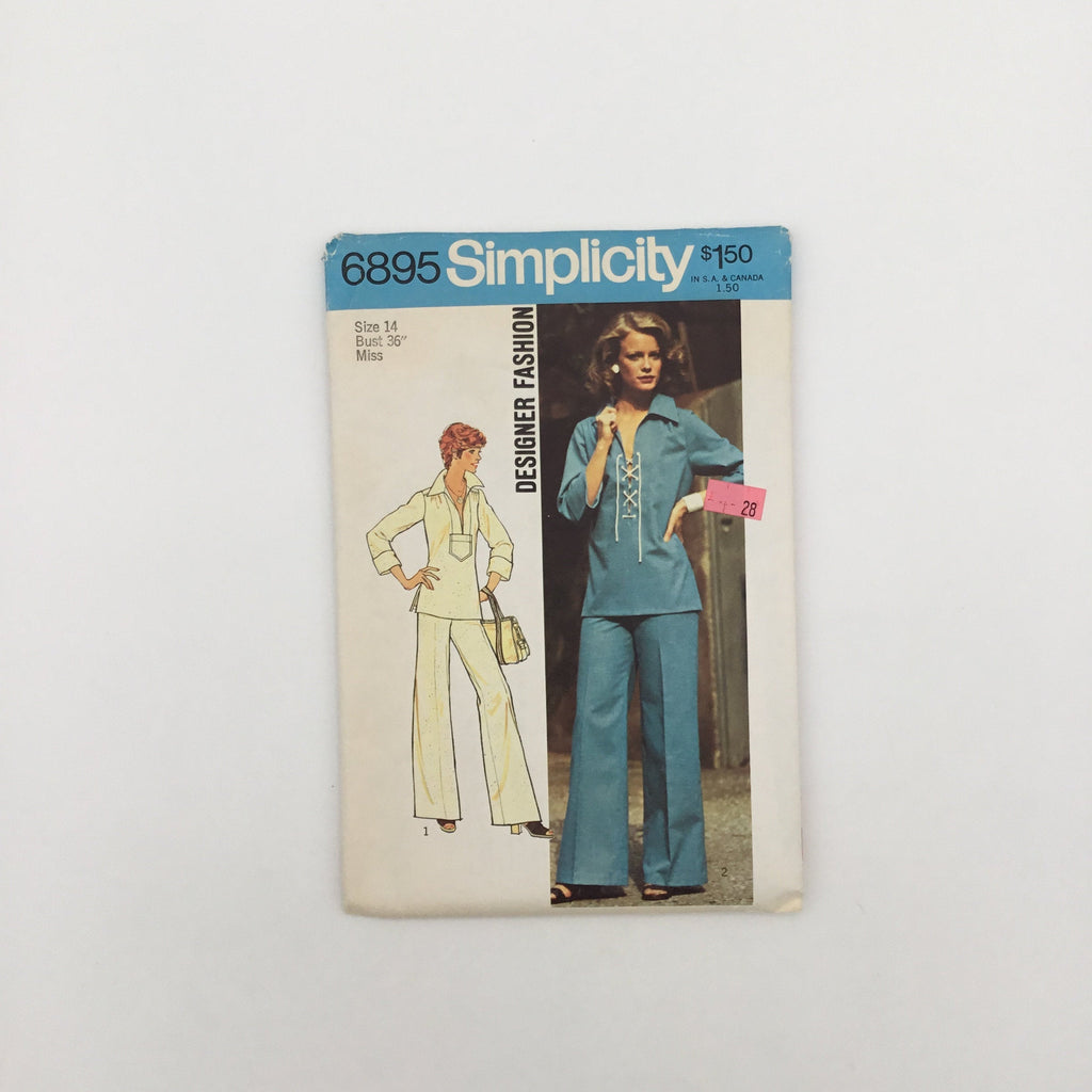 Simplicity 6895 (1975) Top and Pants - Vintage Uncut Sewing Pattern