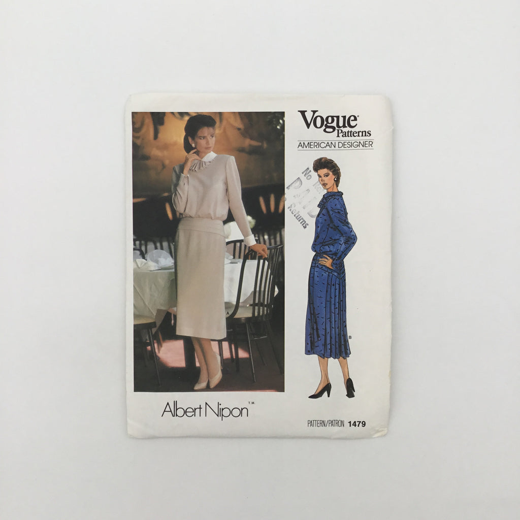 Vogue 1479 Dress - Vintage Uncut Sewing Pattern