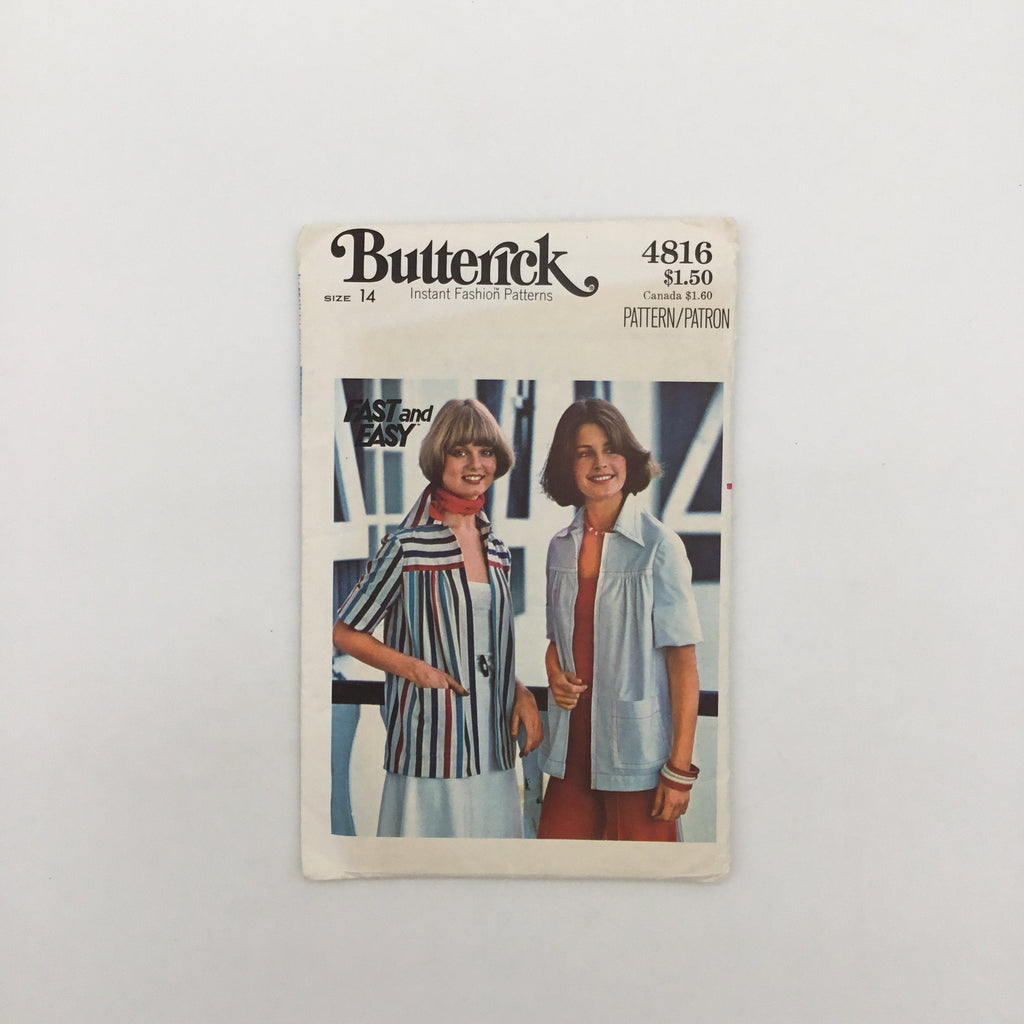 Butterick 4816 Jacket - Vintage Uncut Sewing Pattern