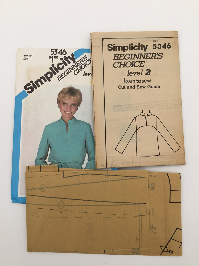 Simplicity 5346 (1981) Top - Vintage Uncut Sewing Pattern