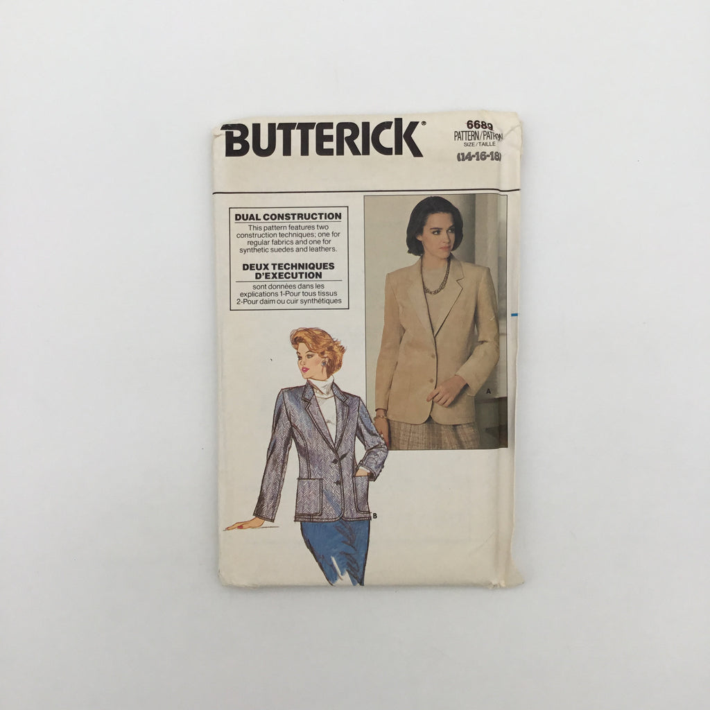 Butterick 6689 Jacket - Vintage Uncut Sewing Pattern