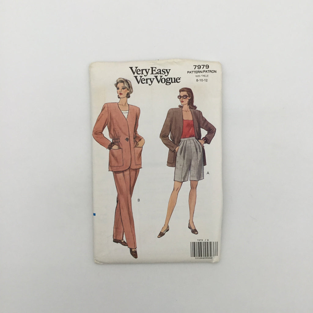 Vogue 7979 (1991) Jacket, Pants, and Shorts - Vintage Uncut Sewing Pattern
