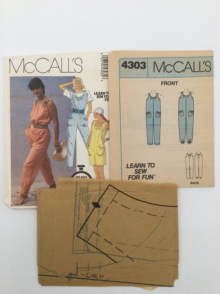 McCall's 4303 (1989) Jumpsuit with Length Variations - Vintage Uncut Sewing Pattern