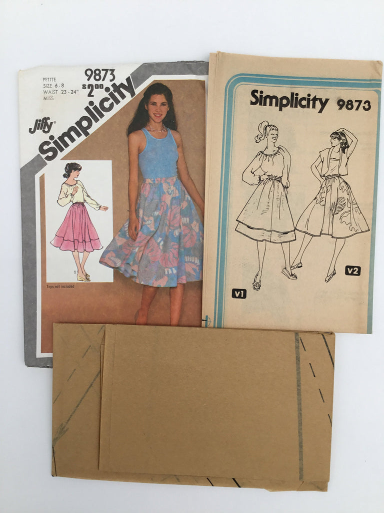 Simplicity 9873 (1980) Skirt with Style Variations - Vintage Uncut Sewing Pattern