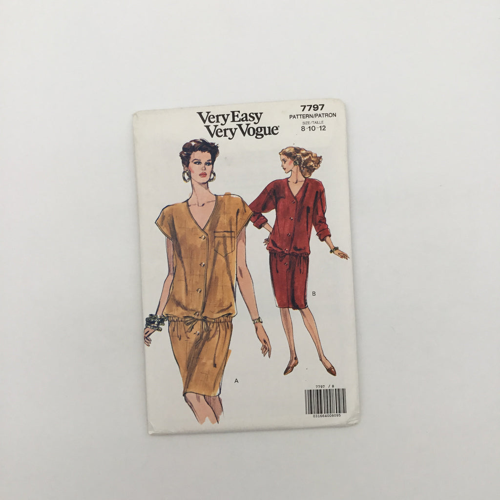 Vogue 7797 Dress with Sleeve Variations - Vintage Uncut Sewing Pattern