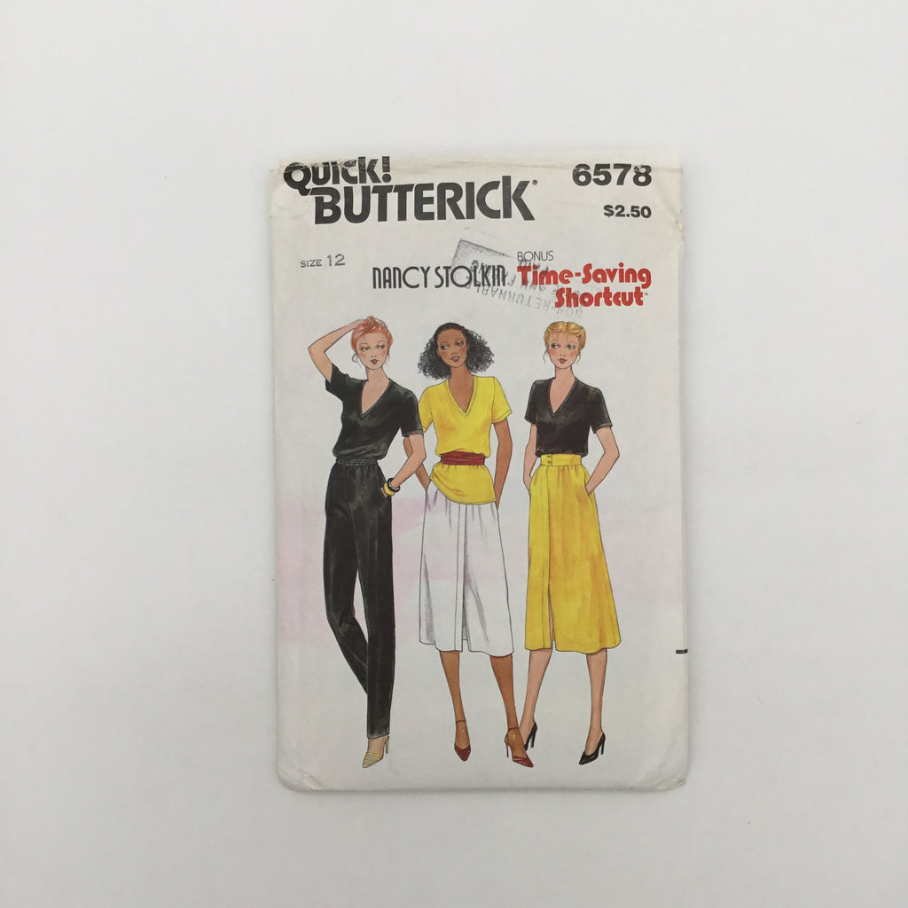 Butterick 6578 Top, Skirt, and Pants - Vintage Uncut Sewing Pattern