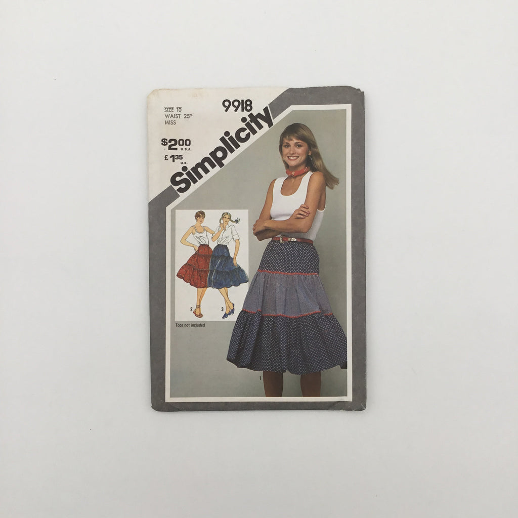 Simplicity 9918 (1981) Skirt - Vintage Uncut Sewing Pattern